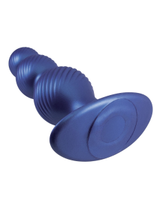 NMC 5 INCH SILICONE ANAL PLUG IN METALLIC BLUE 2